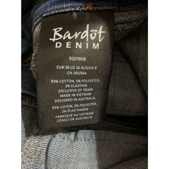 Bardot Spliced Seam Denim Mini Skirt - Picture 7 of 7